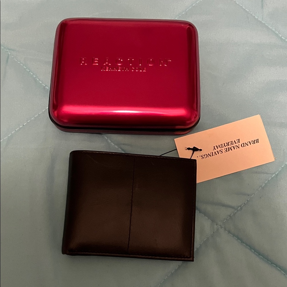 Kenneth Cole Red Case and Black Wallet Set